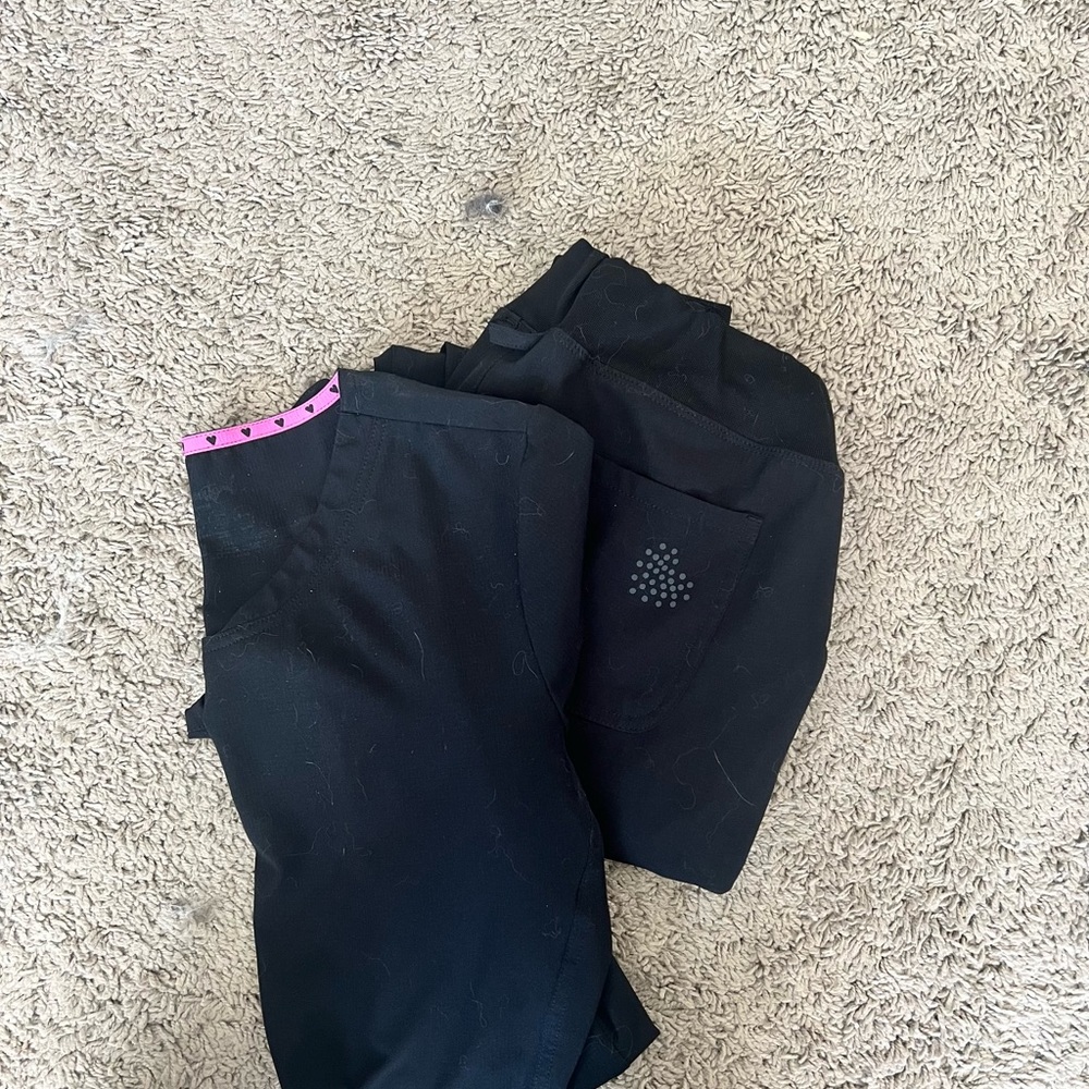 Heartsoul black Scrubs top and jogger bottoms